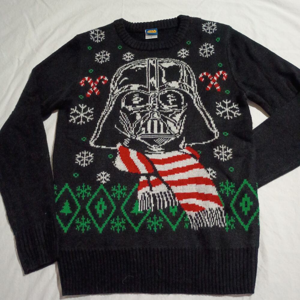 Ugly Christmas Sweater Men's Small DARTH VADER Star Wars Black (Women's Med)